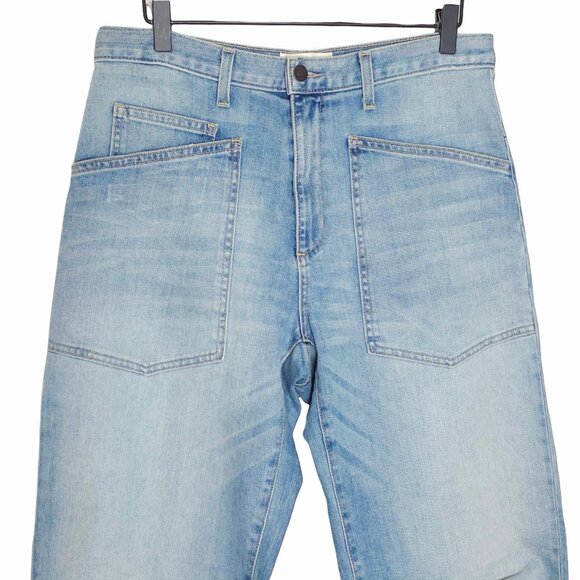 Nili Lotan Shon Jean Summer Wash Barrel Leg Denim Size 28 - Picture 5 of 10